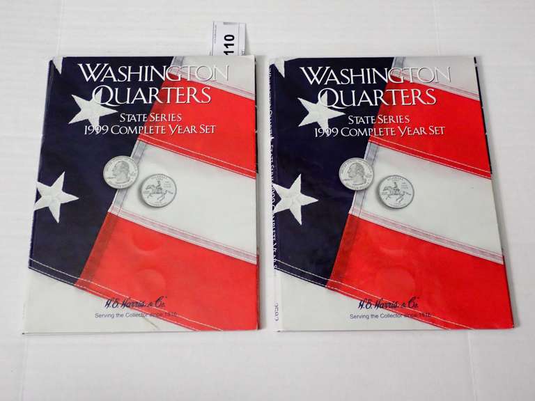 (2) WASHINGTON QUARTERS STATE SERIES 1999 COMPLETE YEAR SETS image
