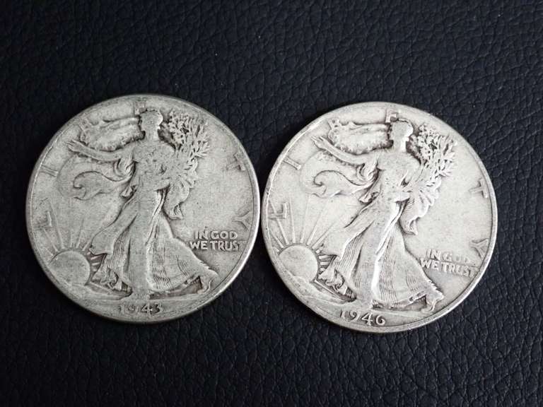 (2) WALKER HALF DOLLAR COINS image