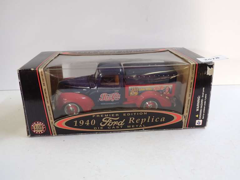 1940 Ford Replica Pepsi-Cola Die Cast Metal Truck - 1:18 Scale image
