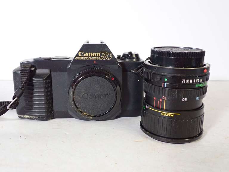 Canon T50 35mm SLR Camera with Macro Lens image
