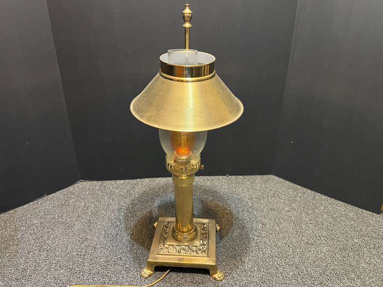 Orient express style brass table lamp, see pictures for details. image
