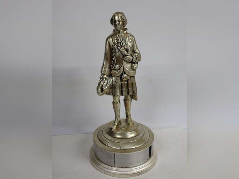 Metal Statue of Scottish Highlander-Possibly Pewter - Please come to inspection to verify for yourself. image