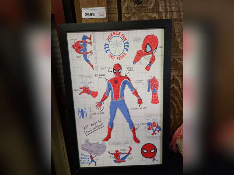 Framed Spider-Man Science Fan Art image