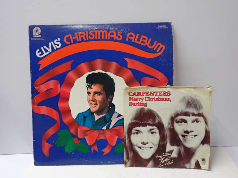 Elvis Christmas Album & Carpenters Merry Christmas, Darling 45 RPM image