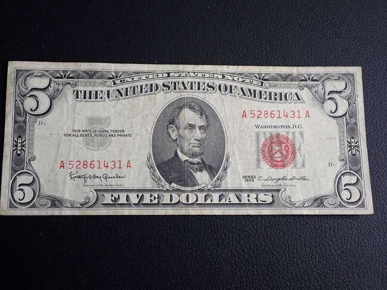 SERIES 1963 RED SEAL $5 BANKNOTE image