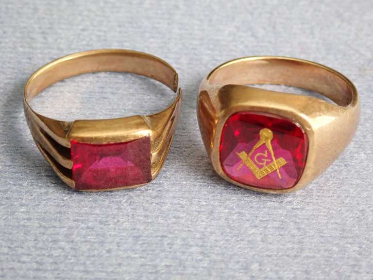 (2) VINTAGE GOLD RINGS - BOTH MARKED 10k - ONE HAS DAMAGE image