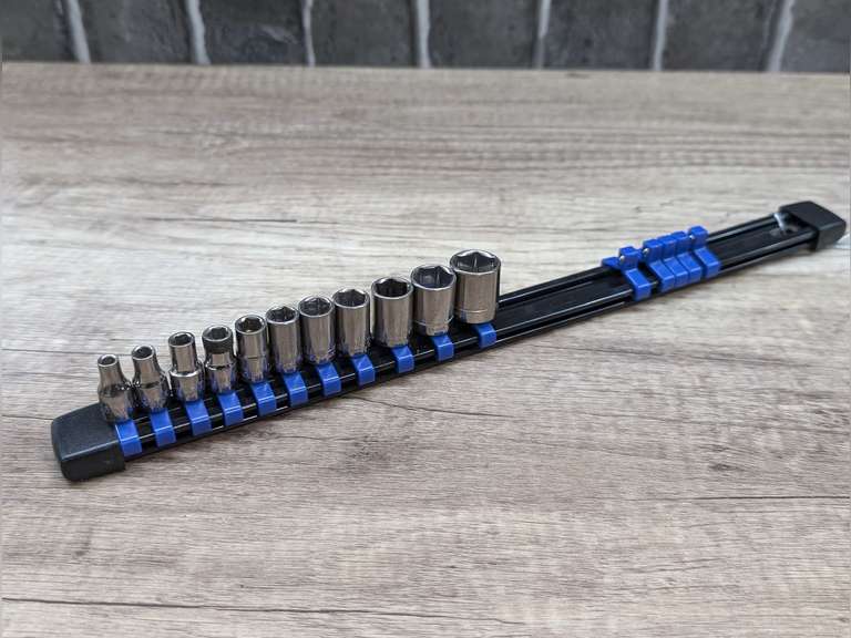 CRAFTSMAN 1/4-IN DRIVE SAE SOCKET SET WITH RAIL ORGANIZER image