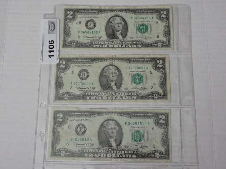 (3) SERIES 1976 $2 BANK NOTES image