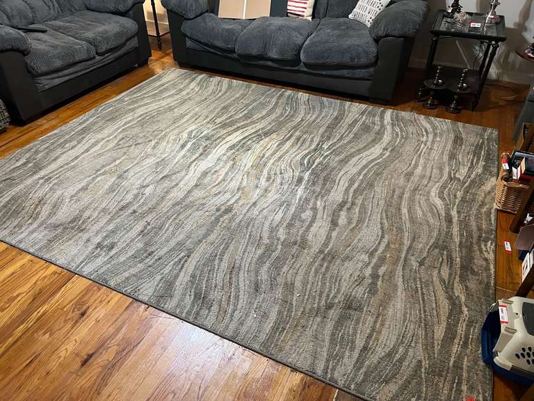 Large, decorative area rug, see pictures for measurement details. image