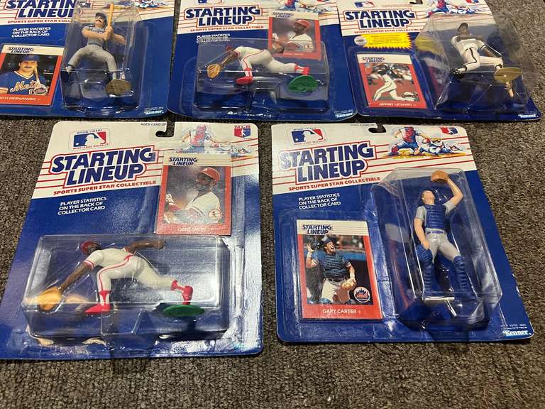 Starting lineup baseball action figures, still in unopened packages, set of five, see pictures for details. image