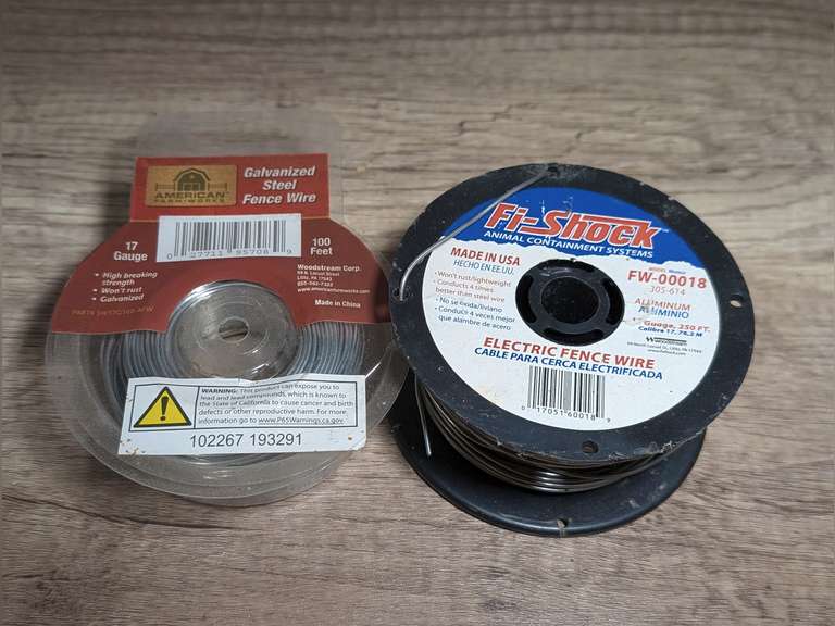 TWO SPOOLS OF ELECTRIC FENCE WIRE image