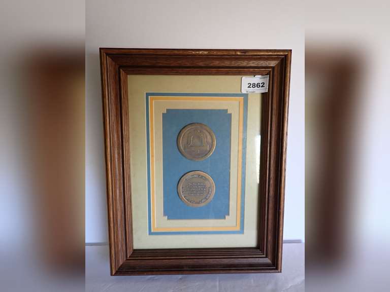 Framed Bell System Commemorative Medallions image