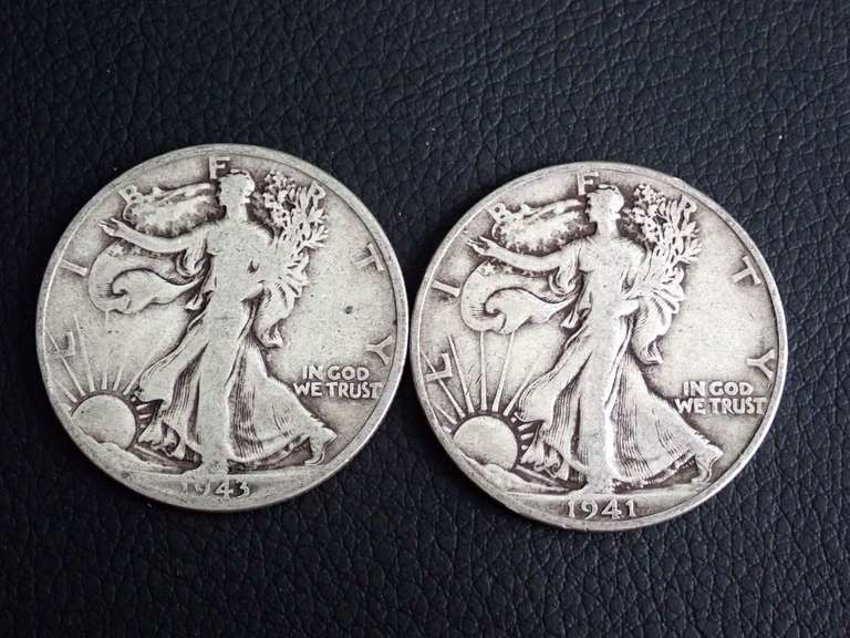 (2) WALKER HALF DOLLAR COINS image