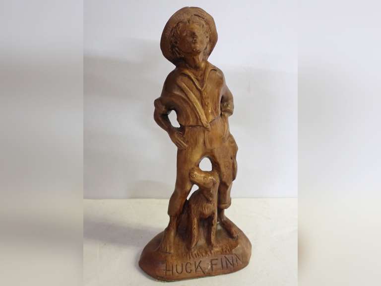 Huck Finn Porcelain Carved Figurine image