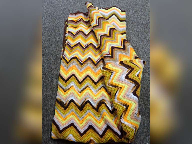 Handmade Chevron Pattern Blanket image