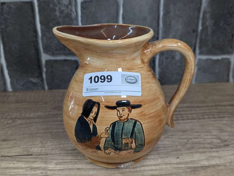 PENNSBURY POTTERY MORRISVILLE PA DECORATIVE POTTERY PITCHER image