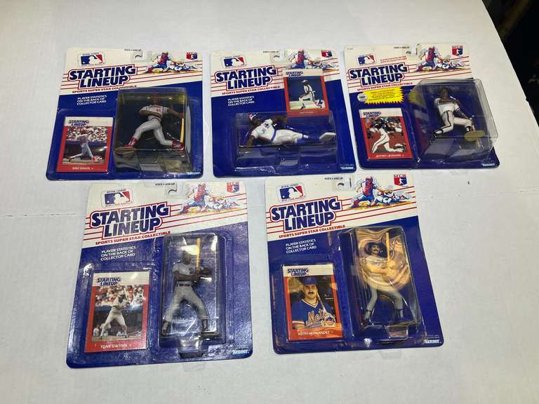 Starting lineup baseball action figures, still in unopened packages, set of five, see pictures for details. image