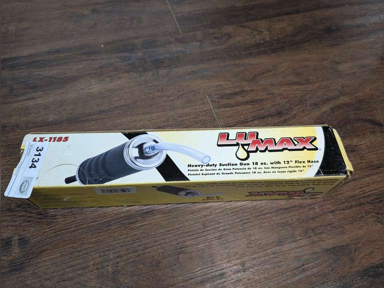 LUMAX HEAVY DUTY 18 OZ SUCTION GUN WITH 12-IN FLEX HOSE AND ORIGINAL BOX image