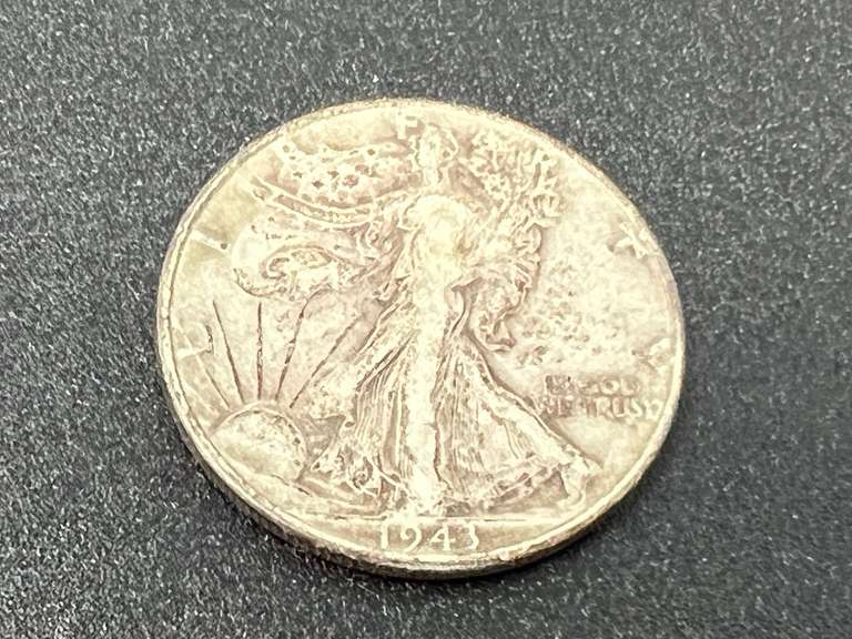 Silver 1943 Walking Liberty half dollar, see pictures for details. image