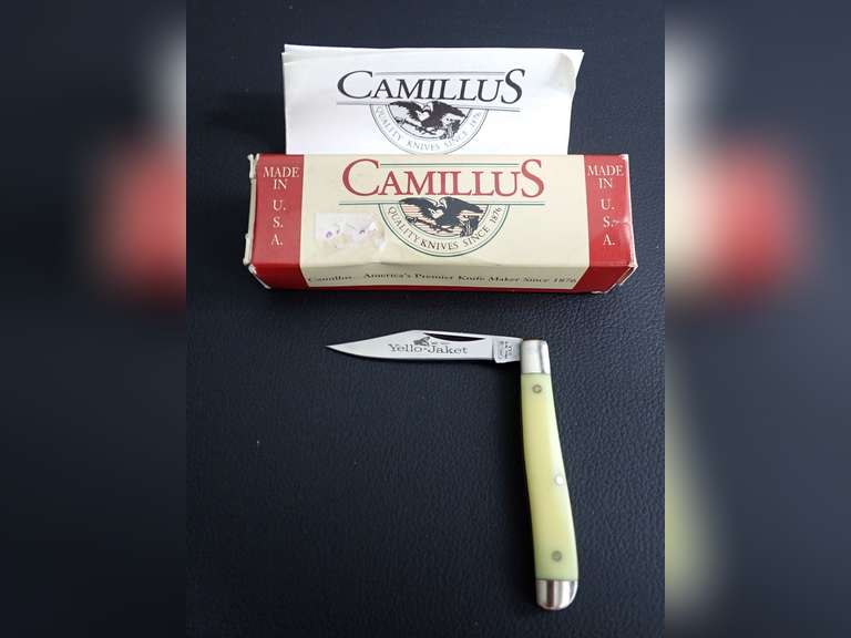 CAMILLUS USA MODEL 710 YELLO-JAKET POCKETKNIFE W/BOX & PAPERWORK image