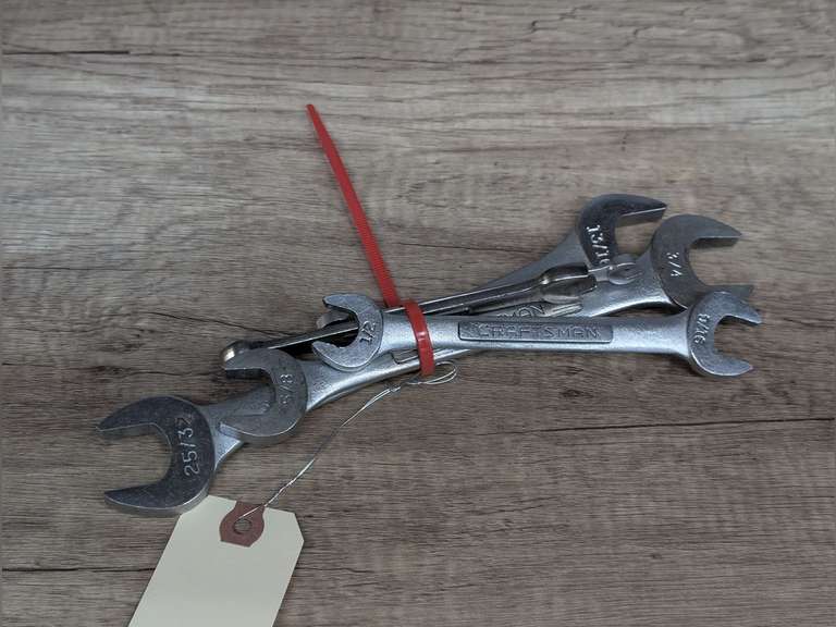 CRAFTSMAN OPEN-END WRENCHES IN SAE SIZES FROM 1/4 IN TO 13/16 IN image