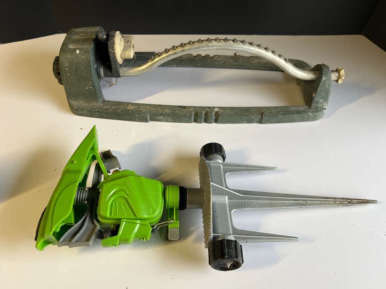 Garage… Lawn sprinklers, two pieces, see pictures for details. image