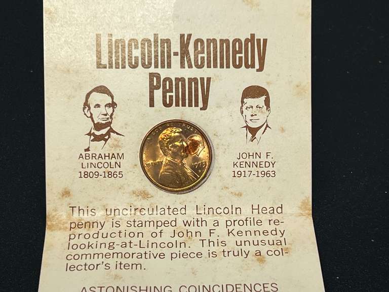 1973 Lincoln-Kennedy penny, uncirculated, see pictures or details. image