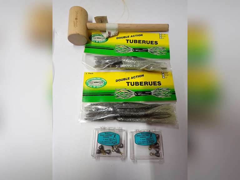 Fishing Lures, Sinkers and Tsunami Wooden Mallet image