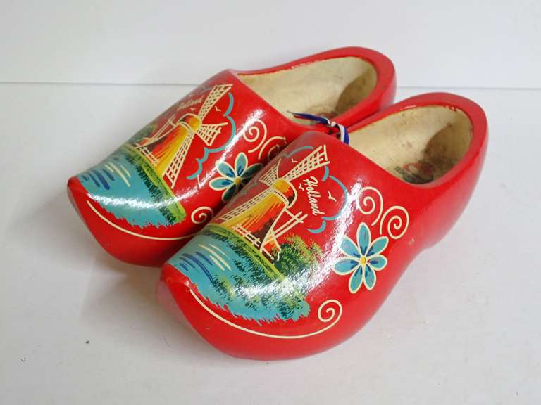 Pair of Dutch Wooden Shoes image