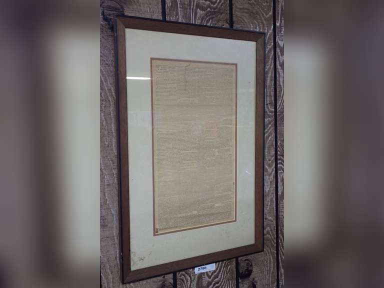 Framed July 2, 1863 Vicksburg, Mississippi Newspaper image