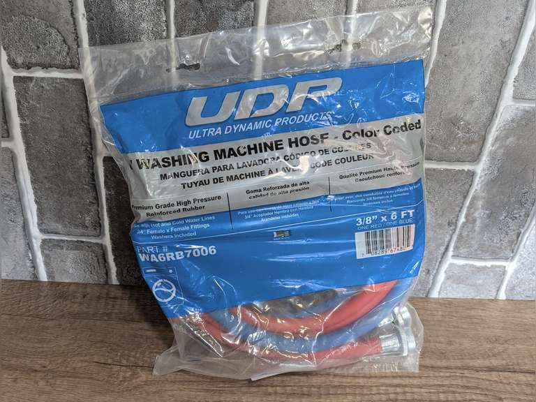FACTORY SEALED 6-FT WASHING MACHINE HOSE COMBO image