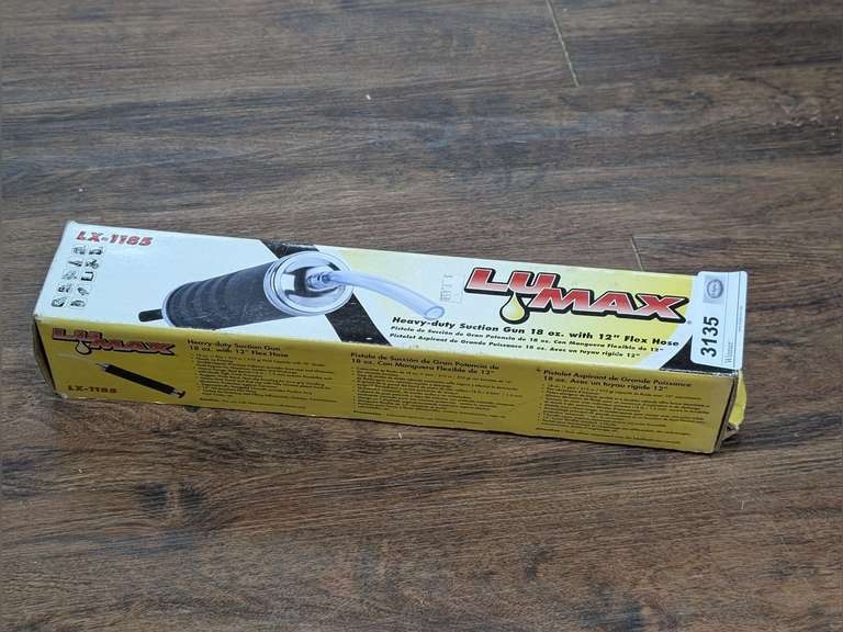 LUMAX HEAVY DUTY 18 OZ SUCTION GUN WITH 12-IN FLEX HOSE AND ORIGINAL BOX image