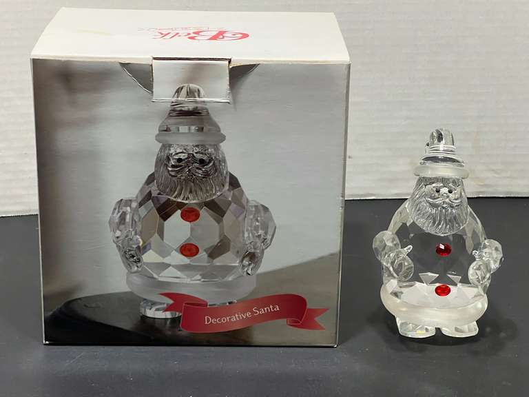 BR1…Decorative glass Santa, comes in original box, see pictures for details. image