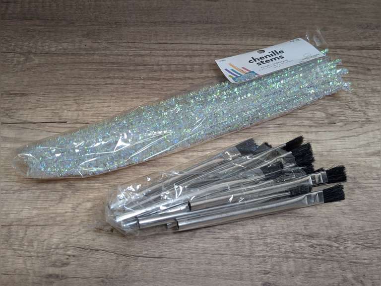 CRAFTING PAINT BRUSHES AND CHENILLE STEMS image