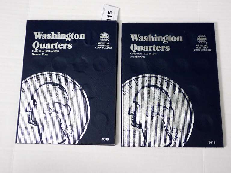 WASHINGTON QUARTERS COLLECTIN 1988-2000, NO 4. (FULL SET) & EMPTY ALBUM FOR 1932-1947 NO 1. image