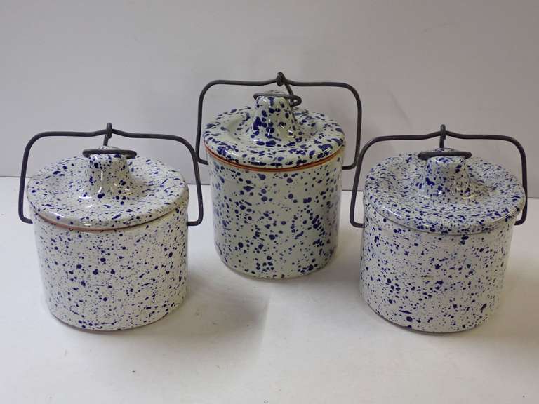 Speckled Stoneware Canisters image