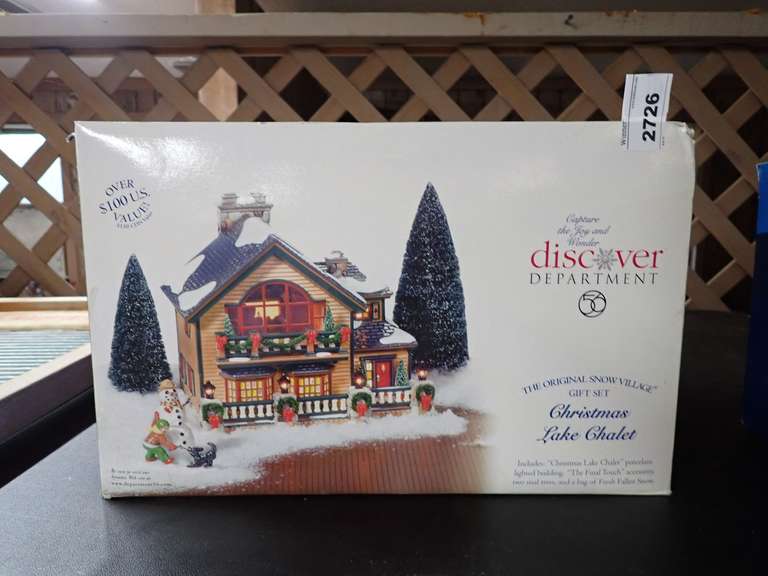 The Original Snow Village Christmas Lake Chalet Gift Set image