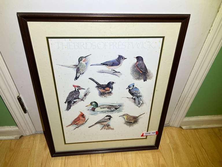 DR… Framed and matted “The Birds of Prestwick”, see pictures for details. image