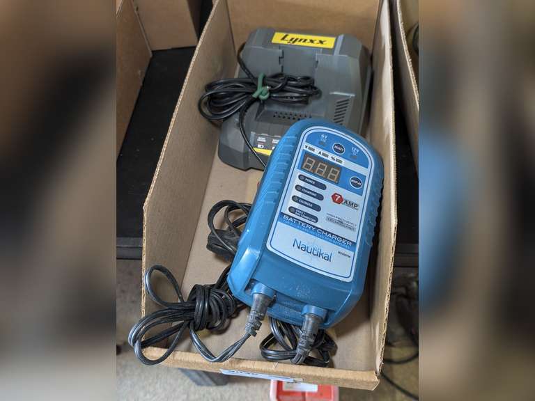 NAUTIKAL 7 AMP BATTERY CHARGER AND LYNXX POWER TOOL BATTERY CHARGER image