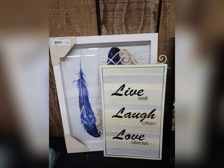 Feather Art and Inspirational Sign image