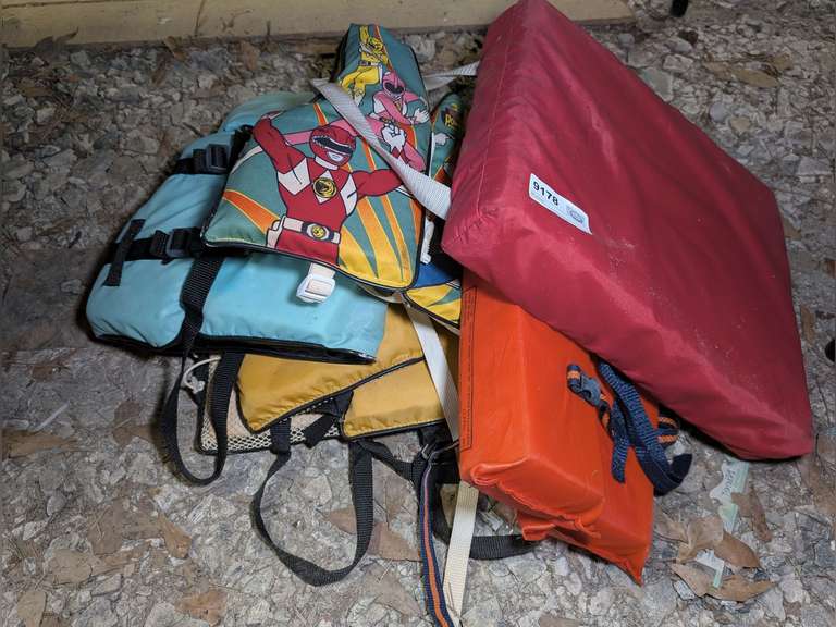 CHILD SIZE LIFE PRESERVERS AND MARINE CUSHION FLOAT image