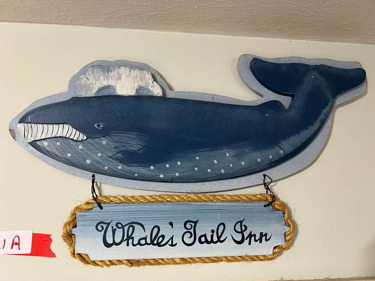 BR2…”Whale’s Tail Inn” wall hanging, see pictures for details. image