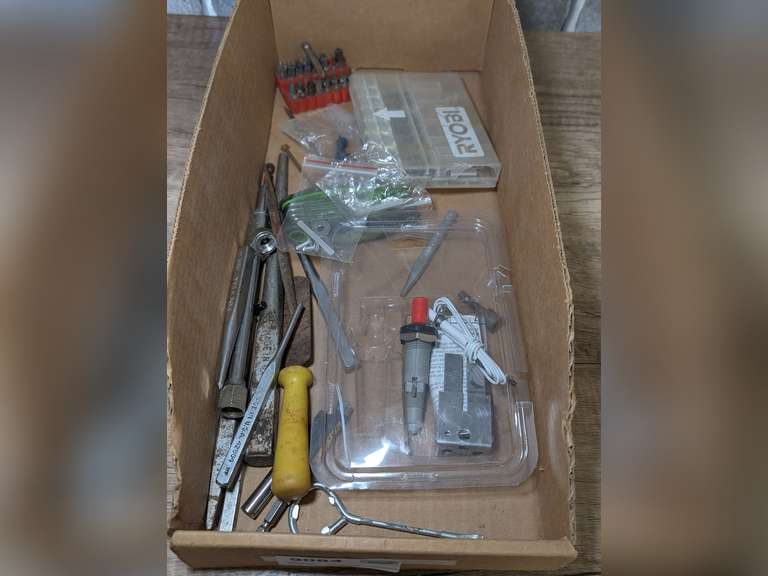 TOOLS INCLUDING PUNCHES, TORX DRIVER SET, BIT TOOLS, SMALL RYOBI SOCKETS, AND MORE image