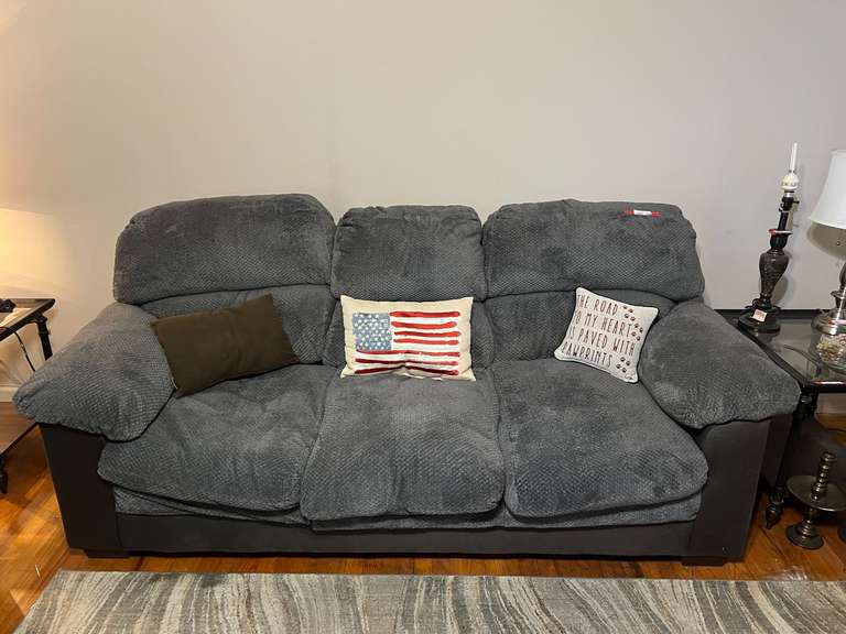 Plush, pillow back sofa, see pictures for details. image