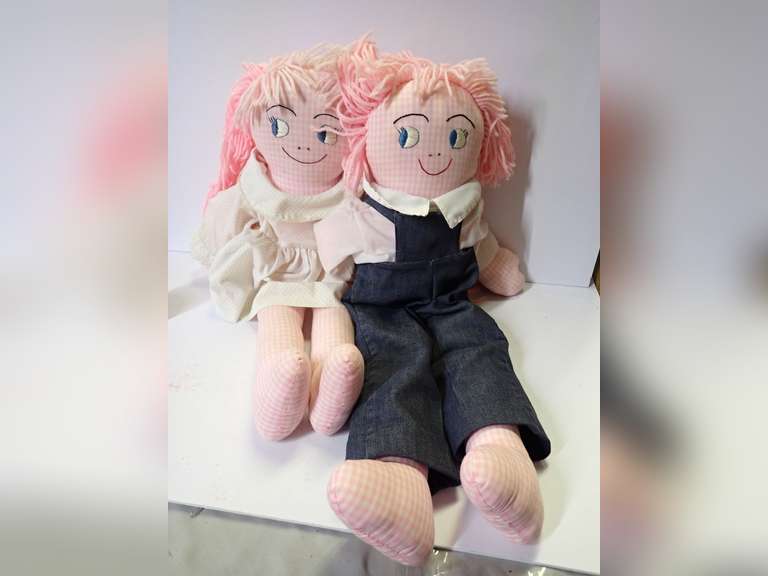 Pair of Handmade Rag Dolls image