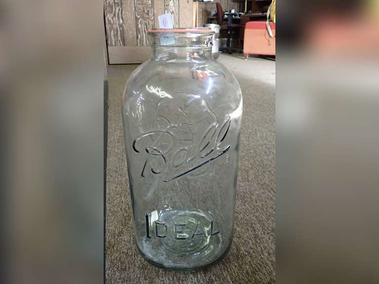 Large Ball Ideal Embossed Glass Jar image