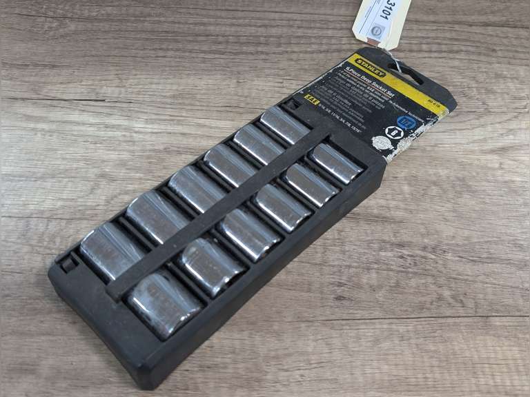 STANLEY 6 PIECE SAE 1/2-IN DRIVE DEEP WELL SOCKET SET WITH CASE image