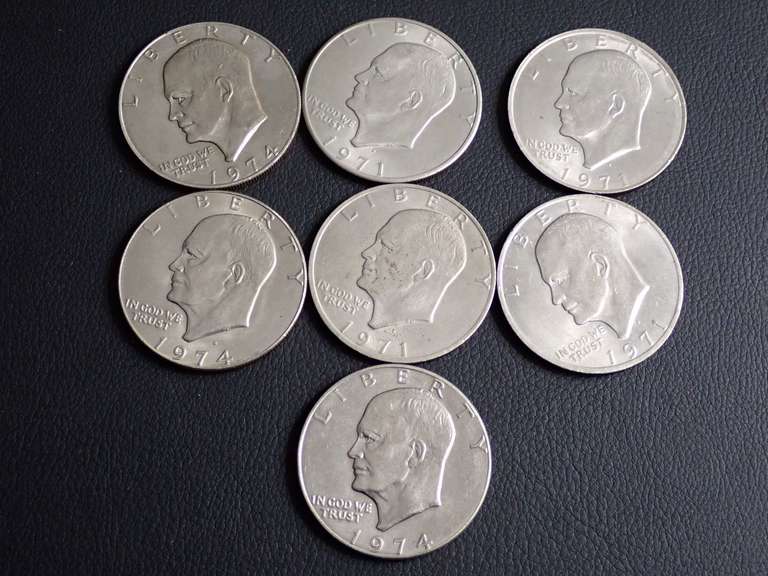 (7) IKE DOLLAR COINS image