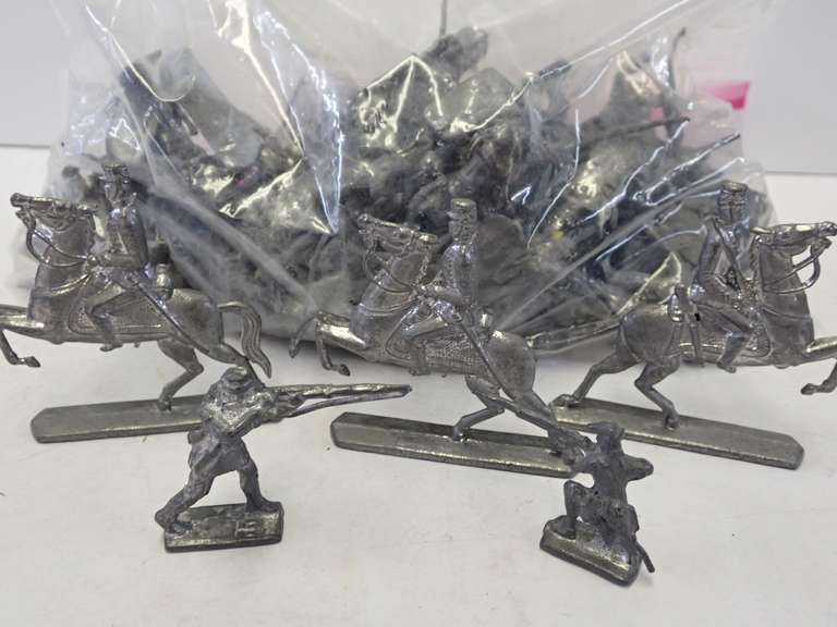 Collection of Vintage Metal Toy Soldiers image