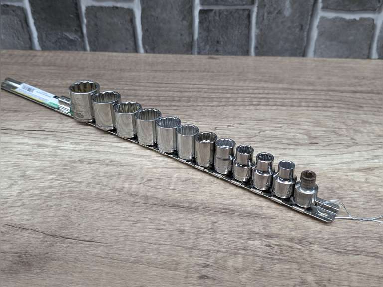 HUSKY 3/8-IN DRIVE SOCKET SET WITH RAIL ORGANIZER image